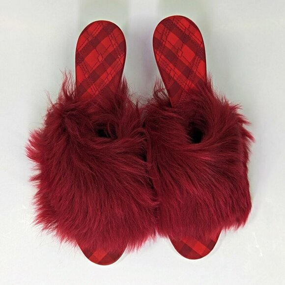 Burberry Jackie 75 Women's Shearling Mules Sandal in Ripple Size 38.5 MSRP $950 - Picture 5 of 11